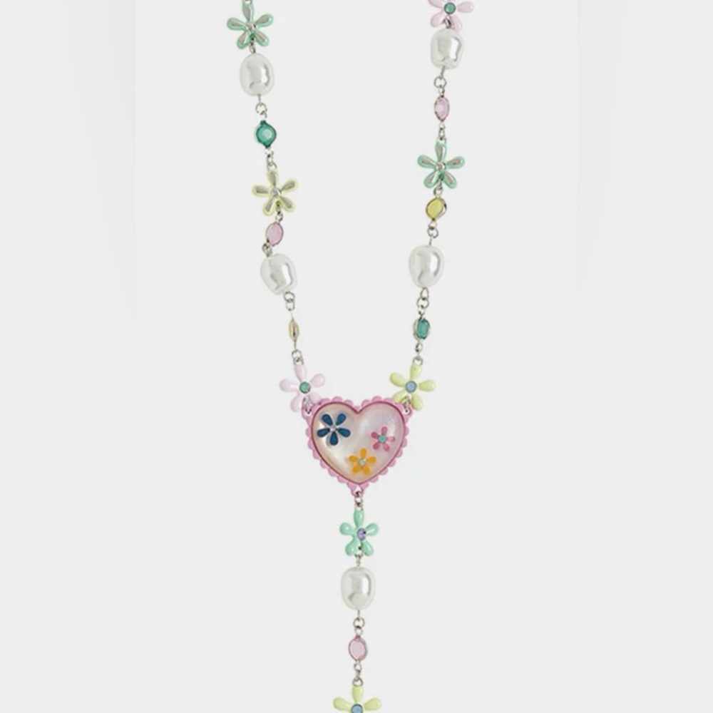 BETSEY JOHNSON Easter Y-Shaped Necklace with Charms Baubles and Bunny Rabbit NWT - Picture 7 of 10